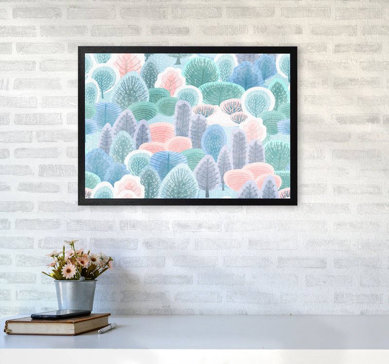 Happy Forest Art Print by Seven Trees Design A2 White Frame