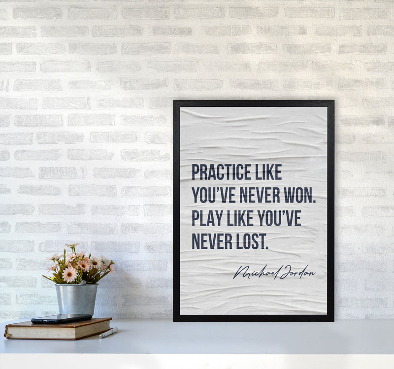 Michael Jordan Quote Art Print by Seven Trees Design A2 White Frame