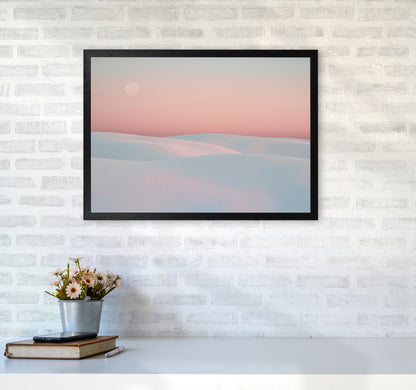 Moon And Dunes Art Print by Seven Trees Design A2 White Frame