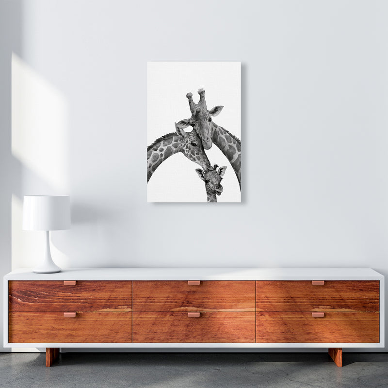 Giraffe Family Photography Art Print by Seven Trees Design A2 Canvas
