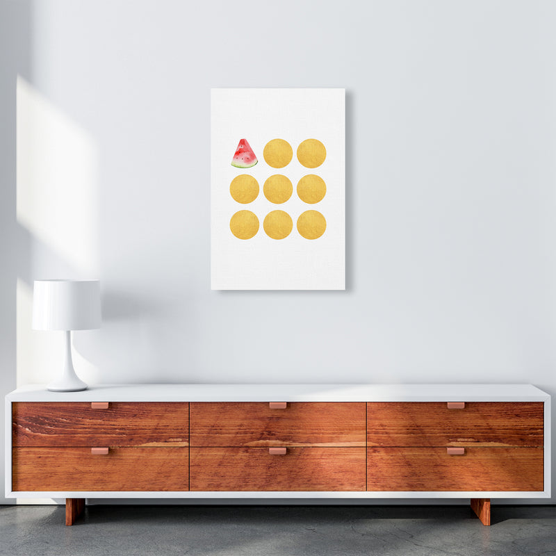 Gold Watermelon Kitchen Art Print by Seven Trees Design A2 Canvas