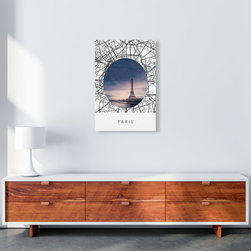 Paris Streets Collage Art Print by Seven Trees Design A2 Canvas