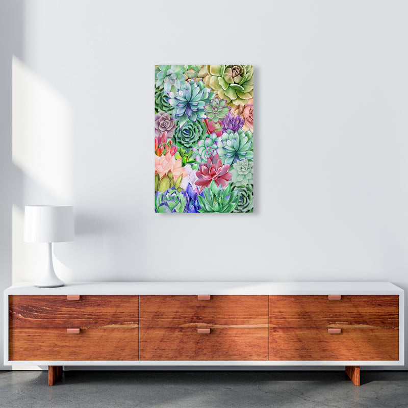 Succulents Paradise Botanical Art Print by Seven Trees Design A2 Canvas