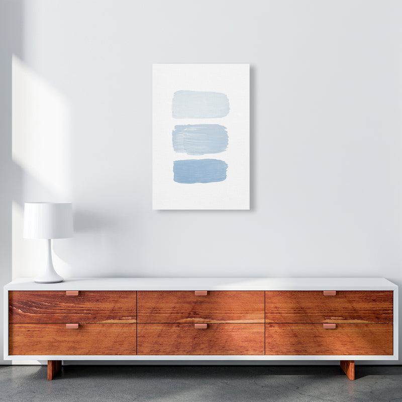 The Blue Strokes Abstract Art Print by Seven Trees Design A2 Canvas