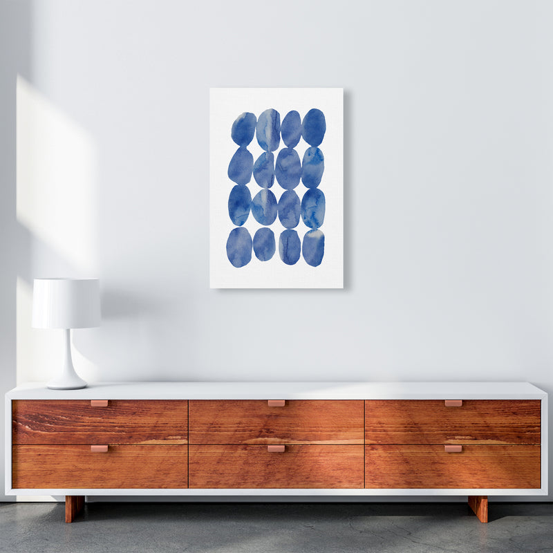 Watercolor Blue Stones Art Print by Seven Trees Design A2 Canvas