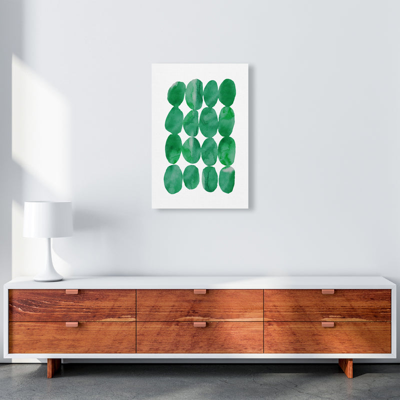Watercolor Emerald Stones Art Print by Seven Trees Design A2 Canvas