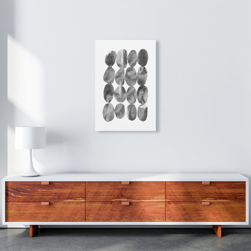 Watercolor Grey Stones Art Print by Seven Trees Design A2 Canvas
