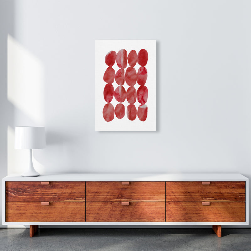 Watercolor Red Stones Art Print by Seven Trees Design A2 Canvas