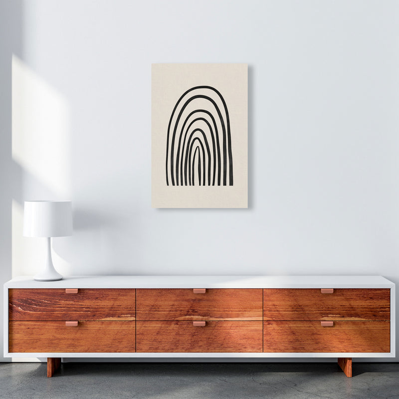 Black Watercolor Rainbow Art Print by Seven Trees Design A2 Canvas
