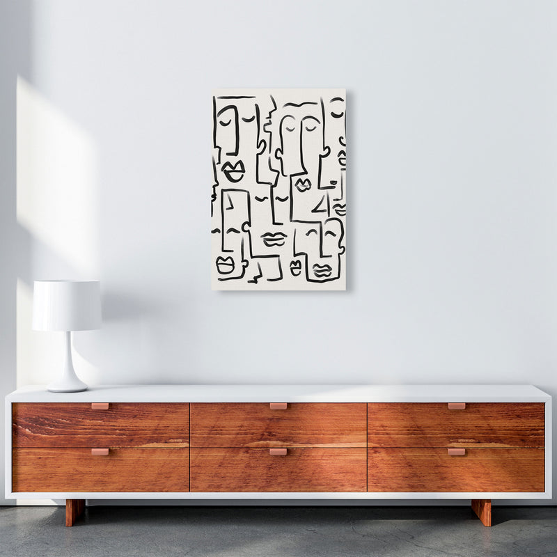 Faces Drawing Art Print by Seven Trees Design A2 Canvas