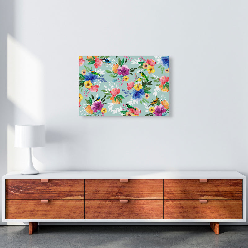 flowers birds Art Print by Seven Trees Design A2 Canvas