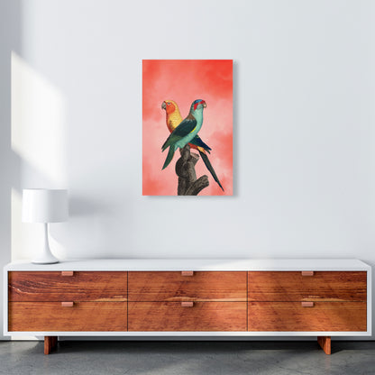 The Birds and the pink sky I Art Print by Seven Trees Design A2 Canvas
