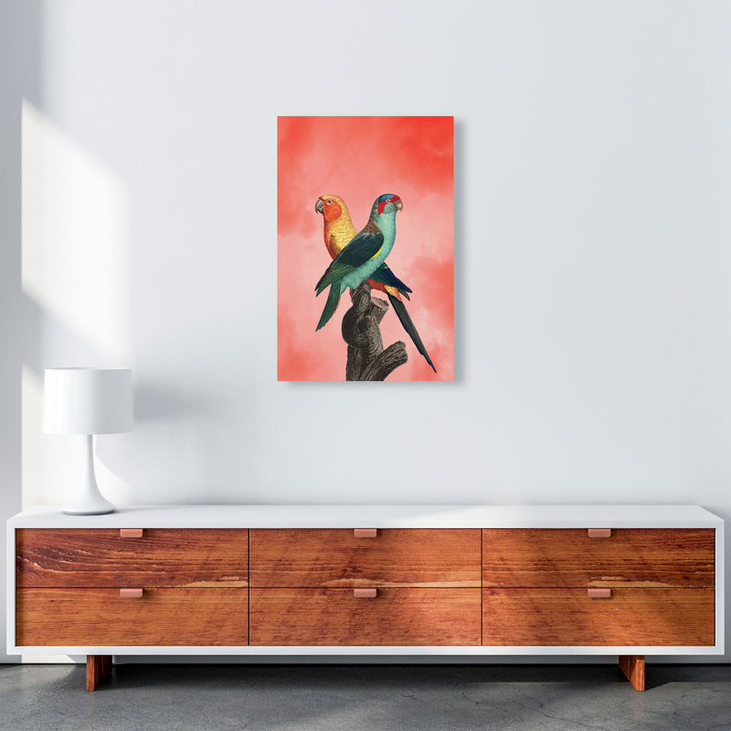 The Birds and the pink sky I Art Print by Seven Trees Design A2 Canvas