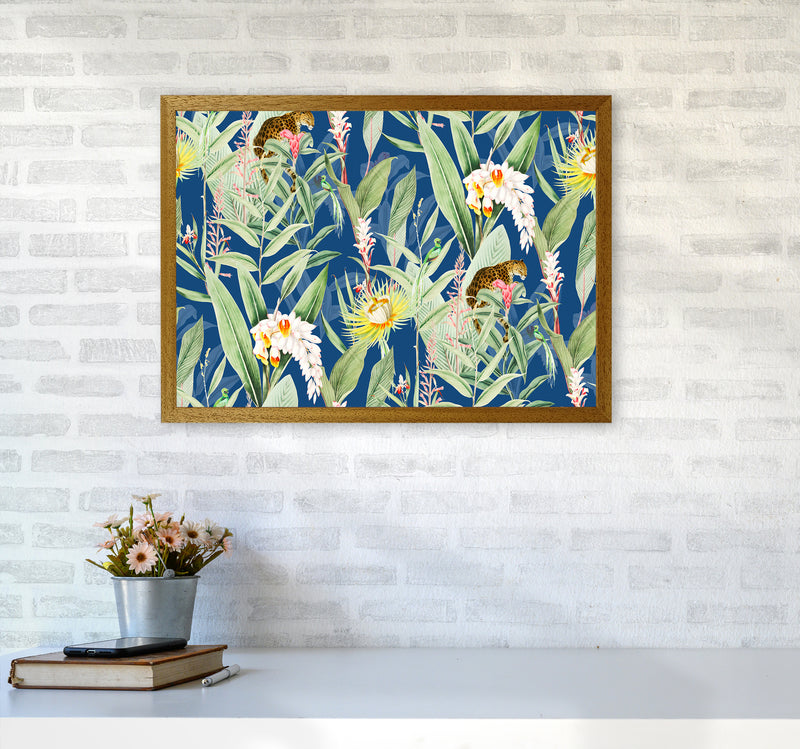 Leopard & Flowers Art Print by Seven Trees Design A2 Print Only