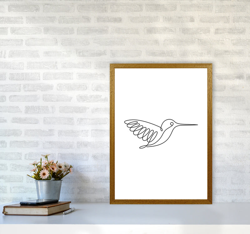 One Line Hummingbird Art Print by Seven Trees Design A2 Print Only
