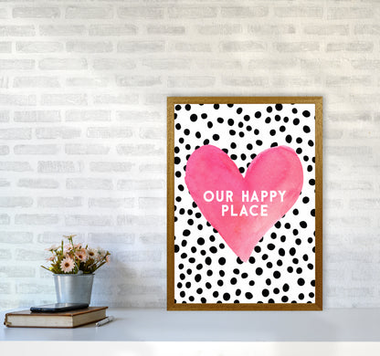 Our Happy Place Quote Art Print by Seven Trees Design A2 Print Only