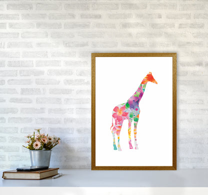 The Floral Giraffe Animal Art Print by Seven Trees Design A2 Print Only