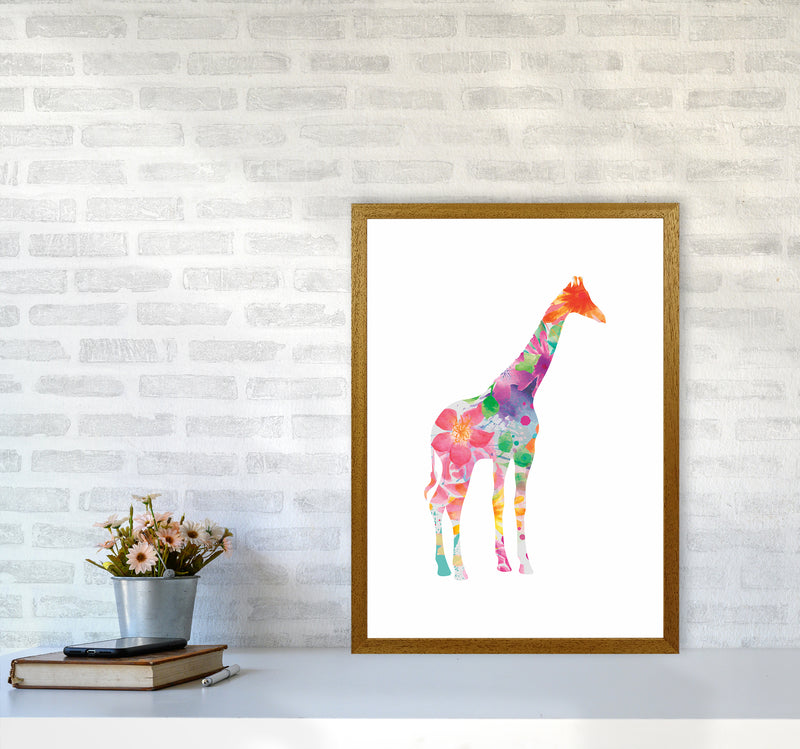 The Floral Giraffe Animal Art Print by Seven Trees Design A2 Print Only