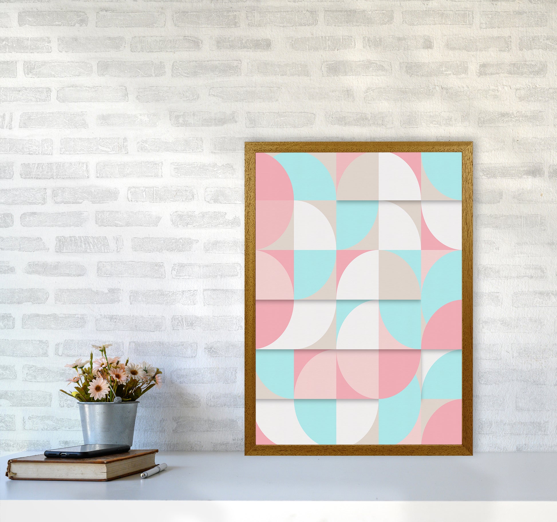 The Scandinavian Geometry Art Print by Seven Trees Design