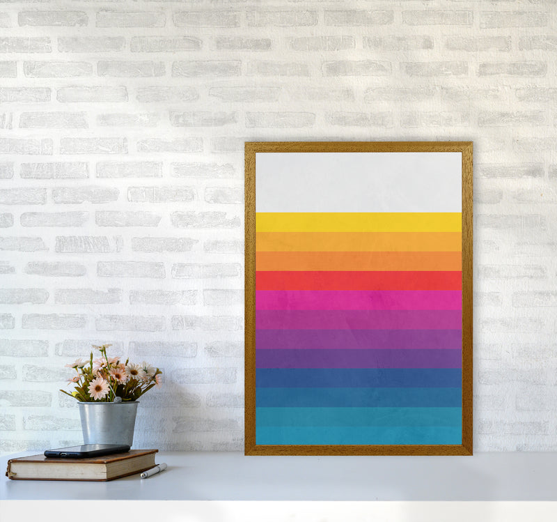 Vintage Retro Lines Art Print by Seven Trees Design A2 Print Only