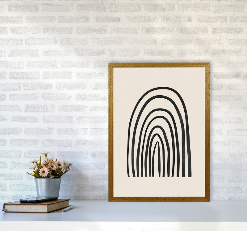 Black Watercolor Rainbow Art Print by Seven Trees Design A2 Print Only