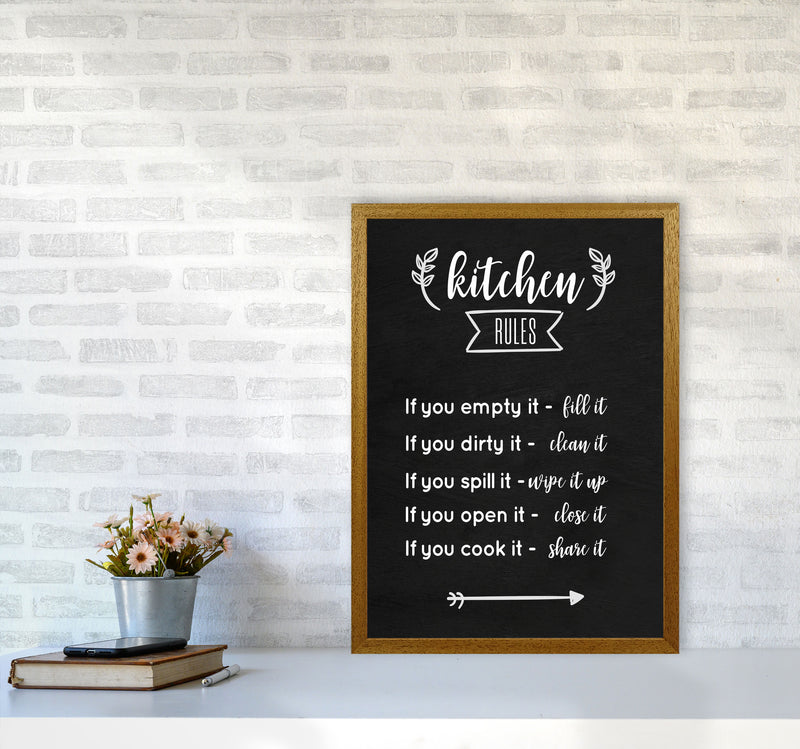 Kitchen rules Art Print by Seven Trees Design A2 Print Only