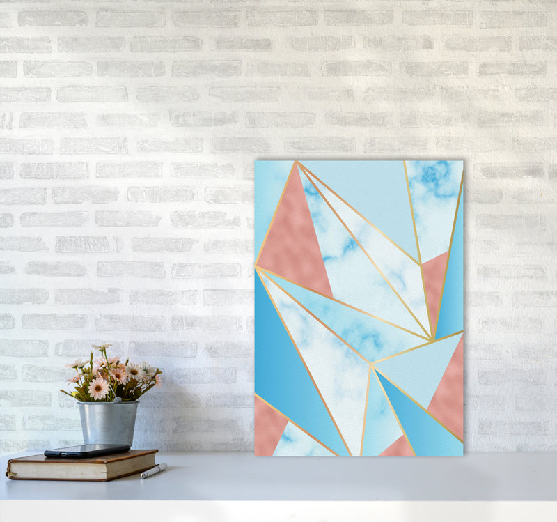 Geometric Sky Art Print by Seven Trees Design A2 Black Frame