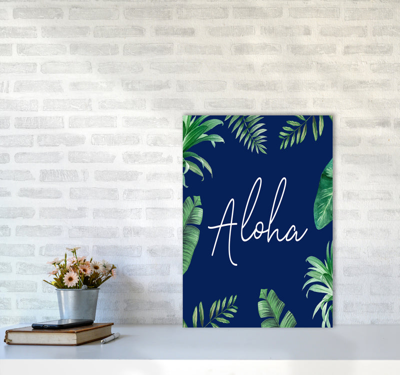 Aloha Botanical Art Print by Seven Trees Design A2 Black Frame
