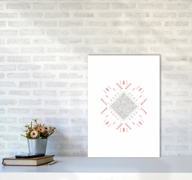 Boho Cherokee Abstract Art Print by Seven Trees Design A2 Black Frame