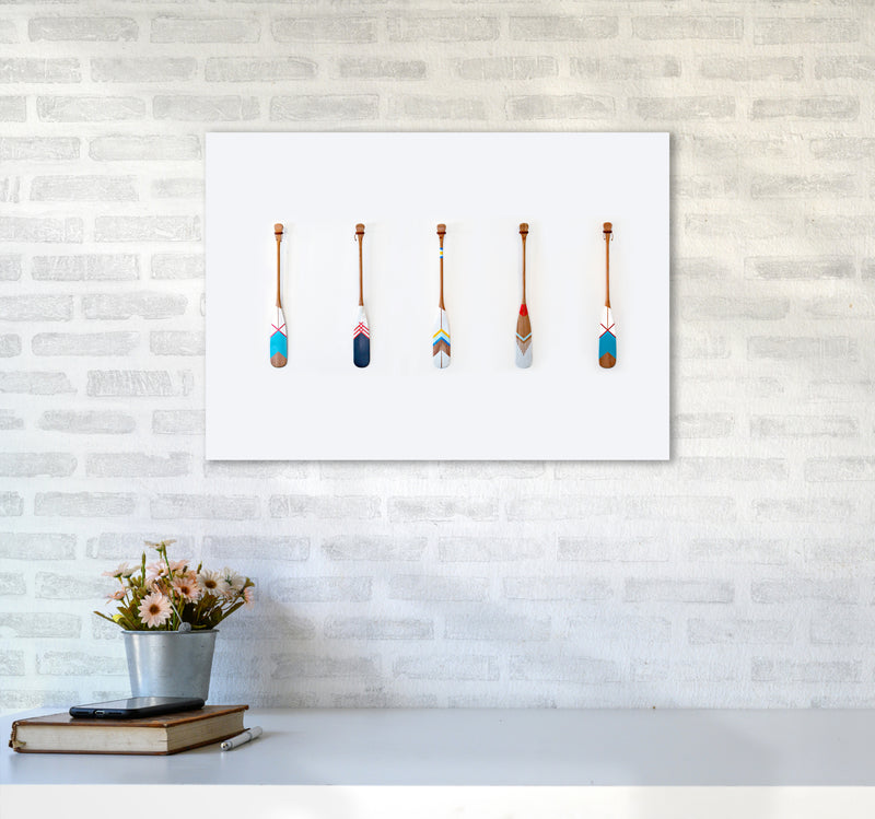 Five Oars Photography Art Print by Seven Trees Design A2 Black Frame