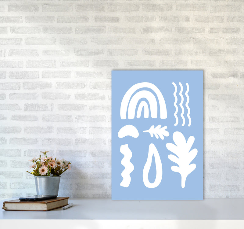Abstract Happy Shapes Art Print by Seven Trees Design A2 Black Frame
