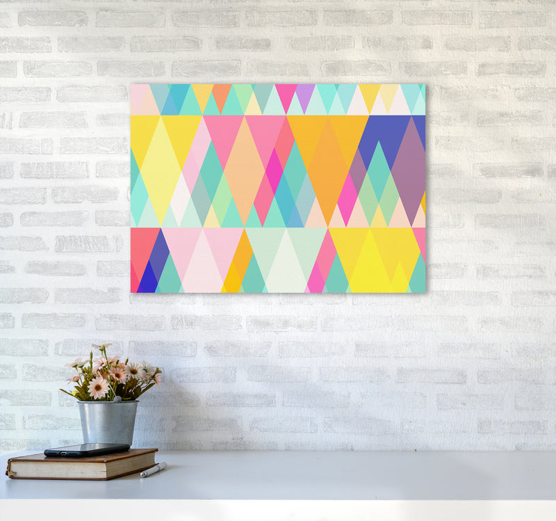 Happy Geometry Abstract Art Print by Seven Trees Design
