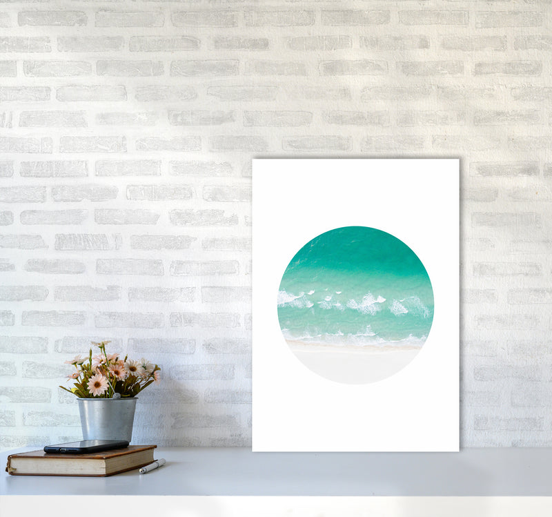 La Mar Beach Art Print by Seven Trees Design A2 Black Frame