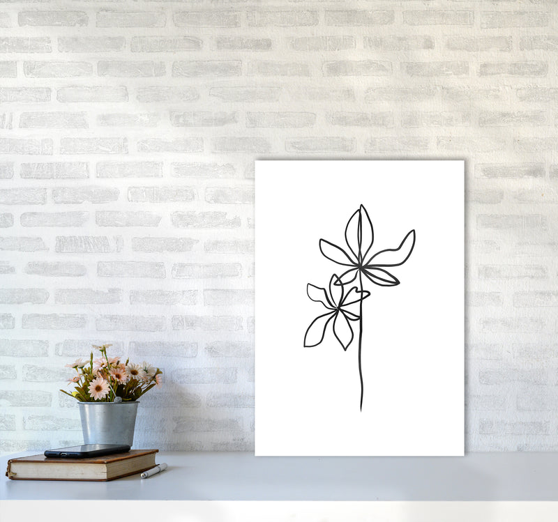 Lines Leaves I Art Print by Seven Trees Design A2 Black Frame