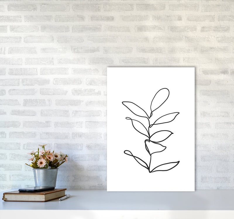 Lines Leaves II Art Print by Seven Trees Design A2 Black Frame