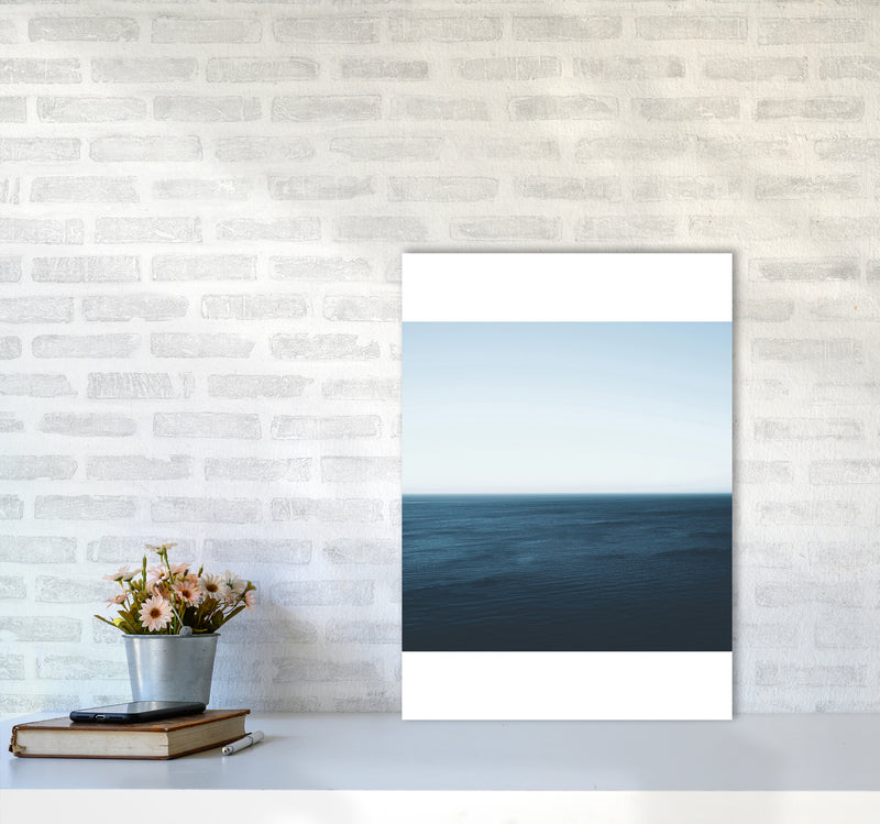 Minimal Ocean Photography Art Print by Seven Trees Design A2 Black Frame