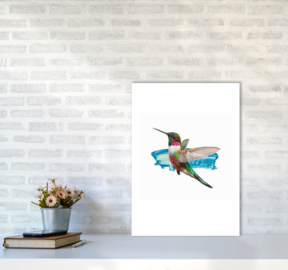 Modern Humingbird II Art Print by Seven Trees Design
