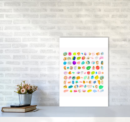 Painting Paradise Abstract Art Print by Seven Trees Design A2 Black Frame