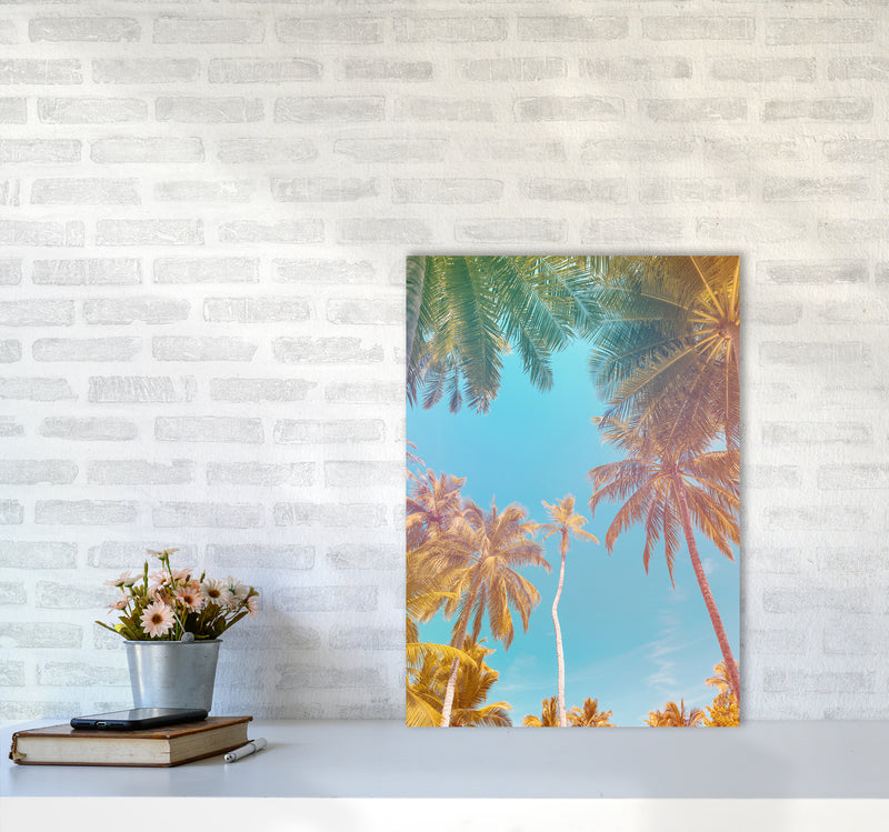 Palms Paradise Art Print by Seven Trees Design A2 Black Frame