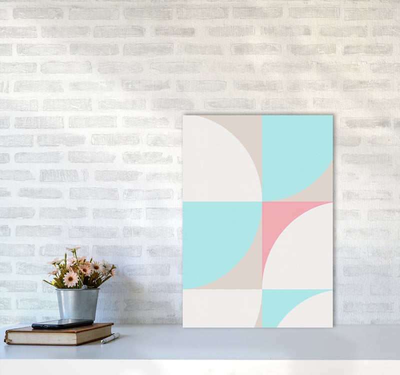 Scandinavian Shapes I Abstract Art Print by Seven Trees Design A2 Black Frame
