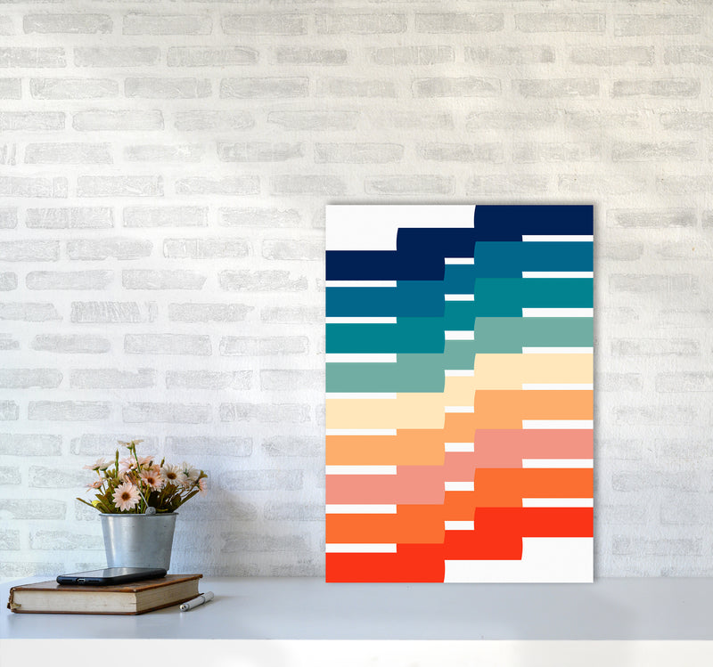 The Modern Geometry Art Print by Seven Trees Design A2 Black Frame