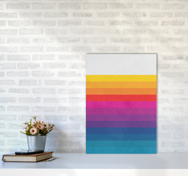 Vintage Retro Lines Art Print by Seven Trees Design
