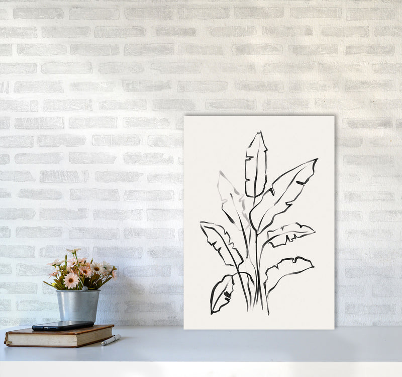 Banana Leafs Drawing Art Print by Seven Trees Design A2 Black Frame