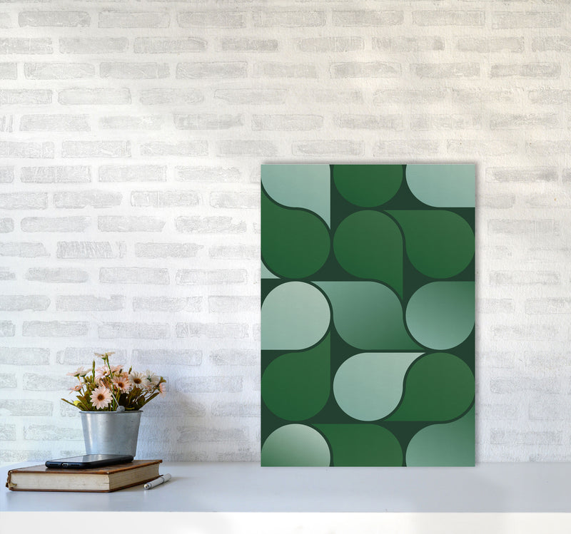 Geometric Loop Art Print by Seven Trees Design A2 Black Frame