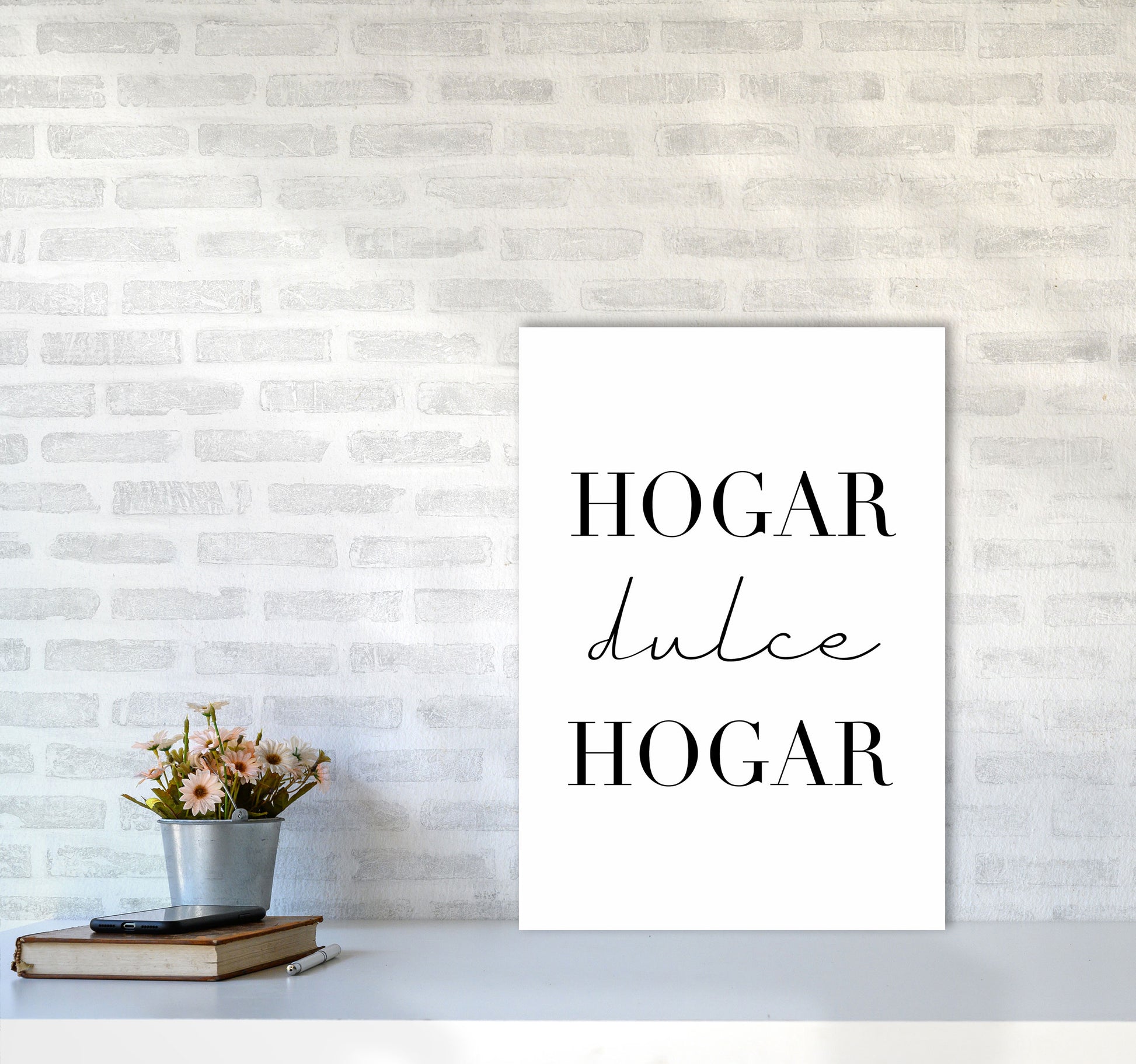 Home Sweet Home (spanish) Art Print by Seven Trees Design A2 Black Frame