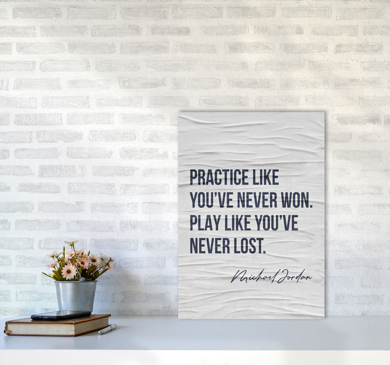 Michael Jordan Quote Art Print by Seven Trees Design A2 Black Frame