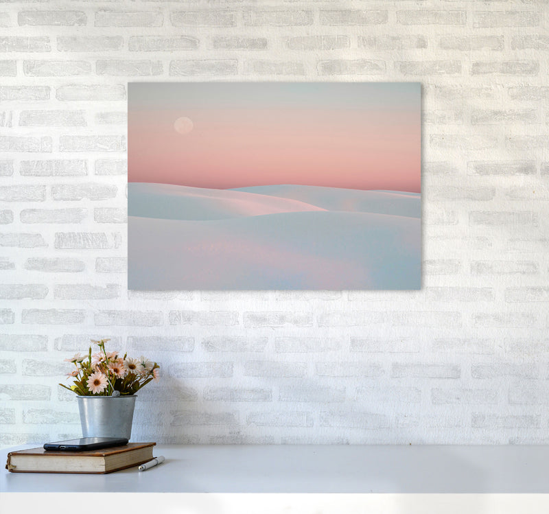 Moon And Dunes Art Print by Seven Trees Design A2 Black Frame