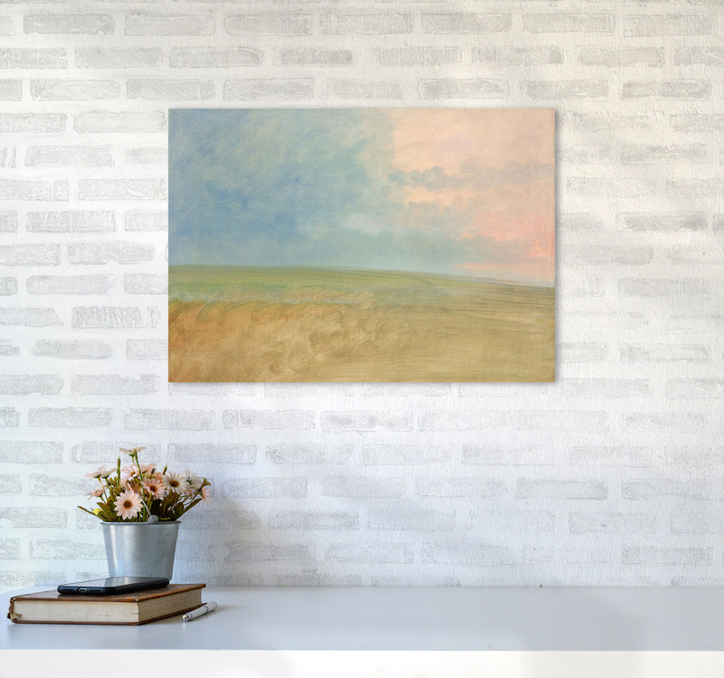 Peaceful Field Art Print by Seven Trees Design A2 Black Frame