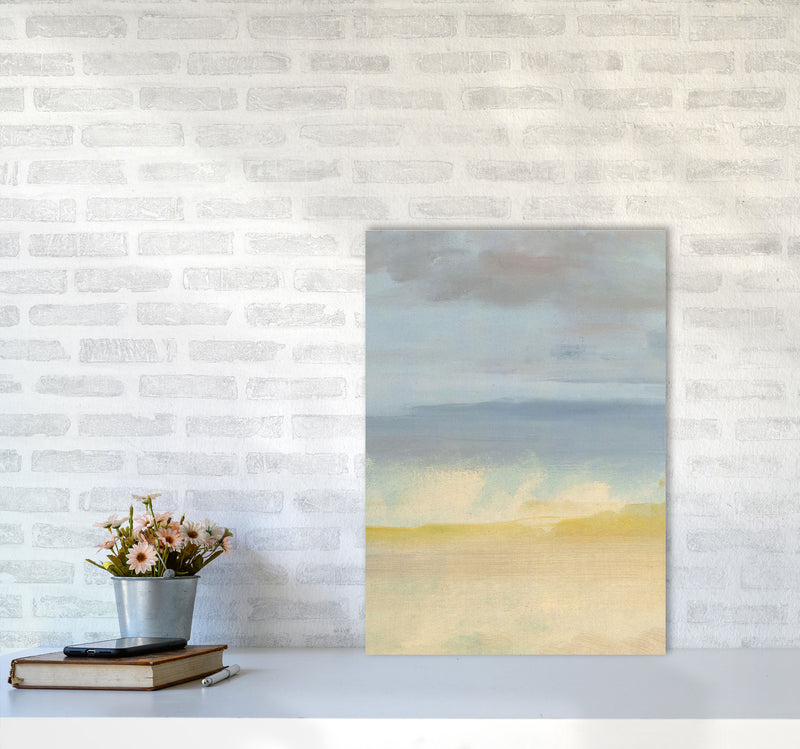 Sand, Ocean and Sky Art Print by Seven Trees Design A2 Black Frame