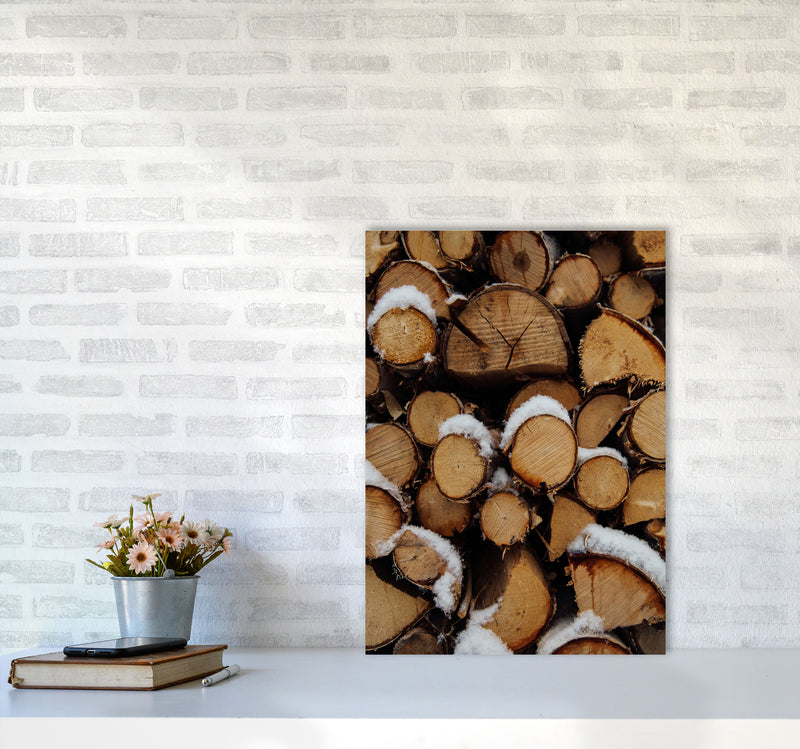 Wood Art Print by Seven Trees Design A2 Black Frame